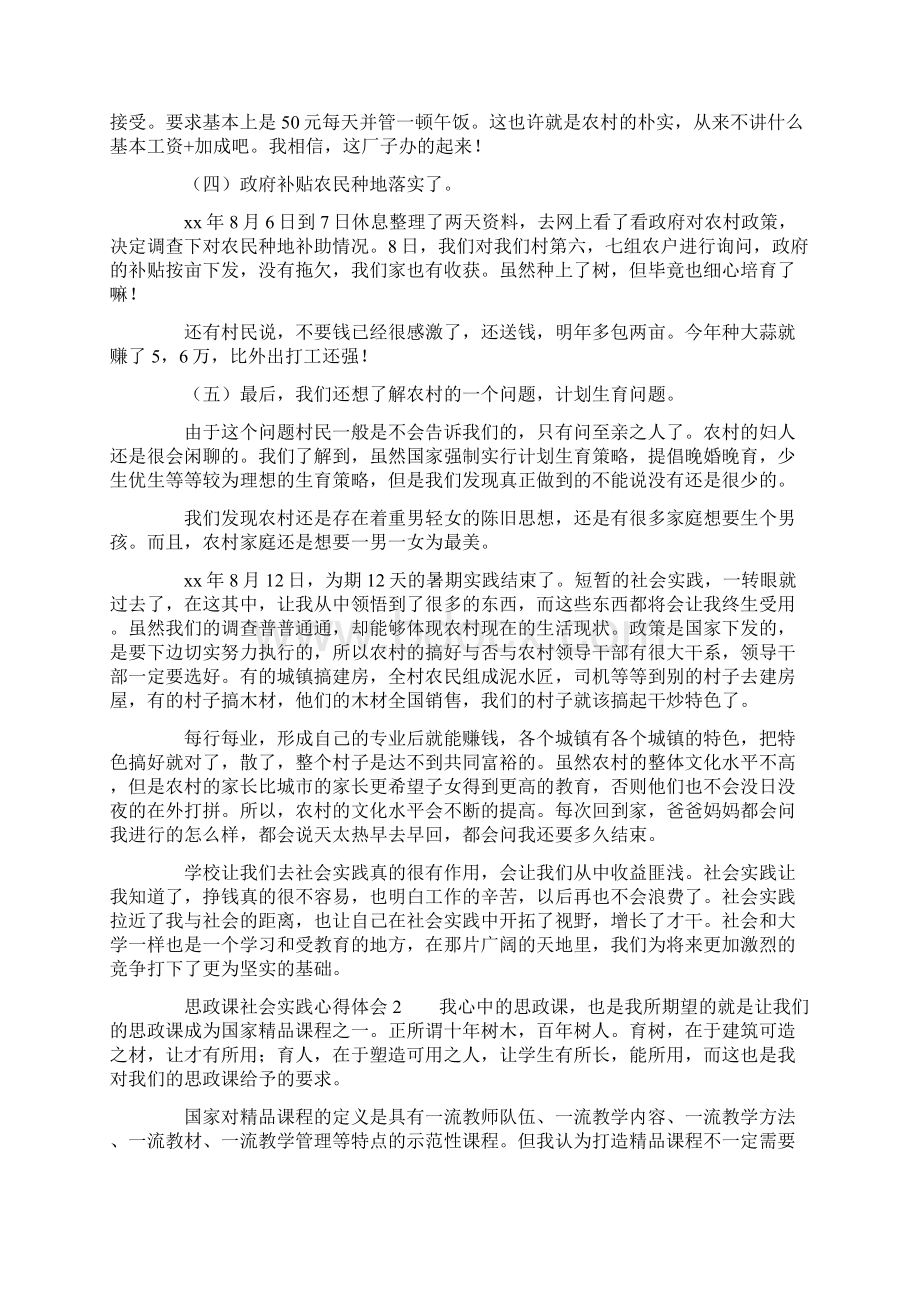 思政课社会实践心得体会Word下载.docx_第2页