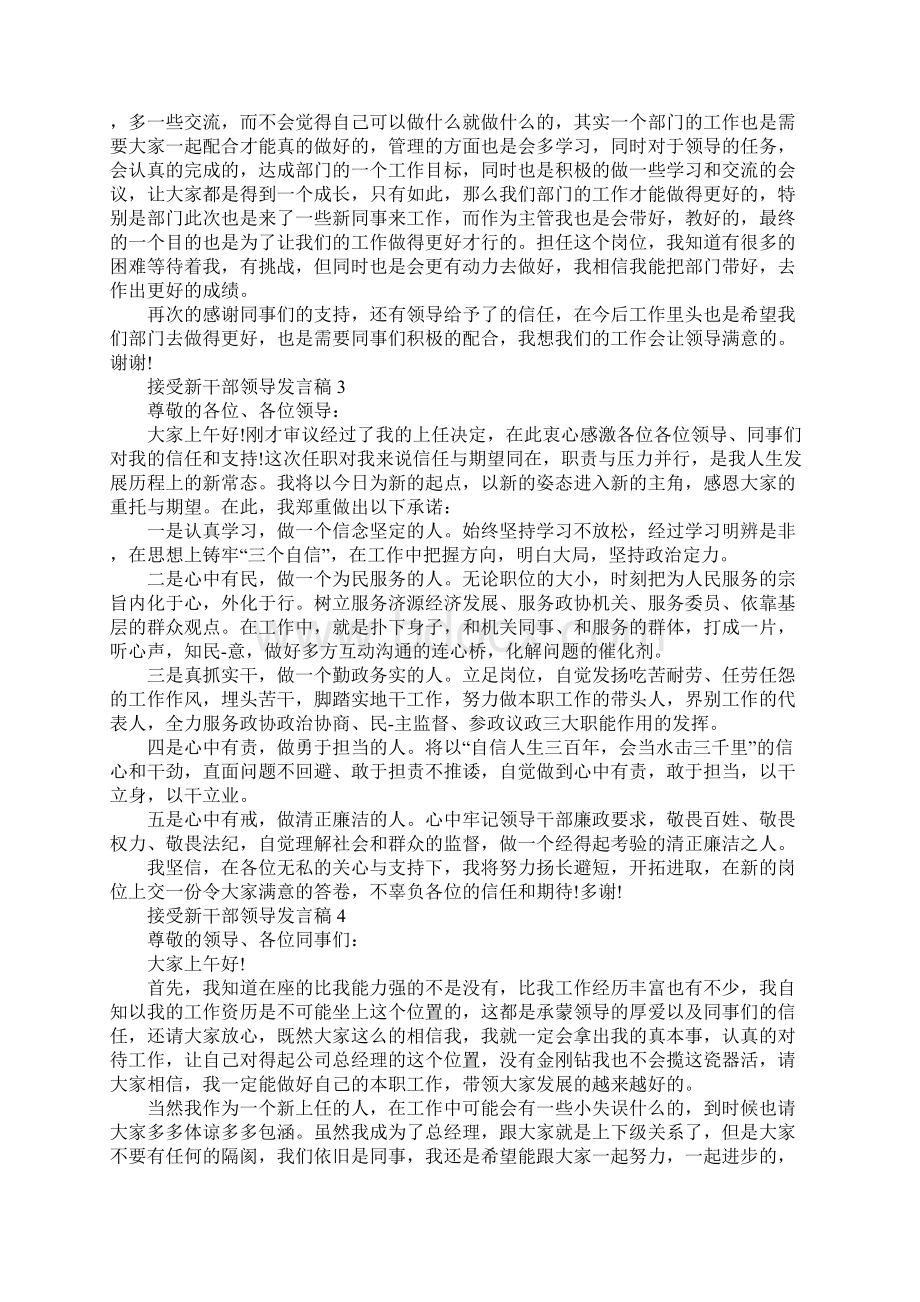 接受新干部领导发言稿Word下载.docx_第3页