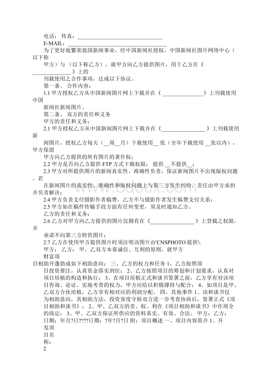 项目意向书范本.docx_第2页