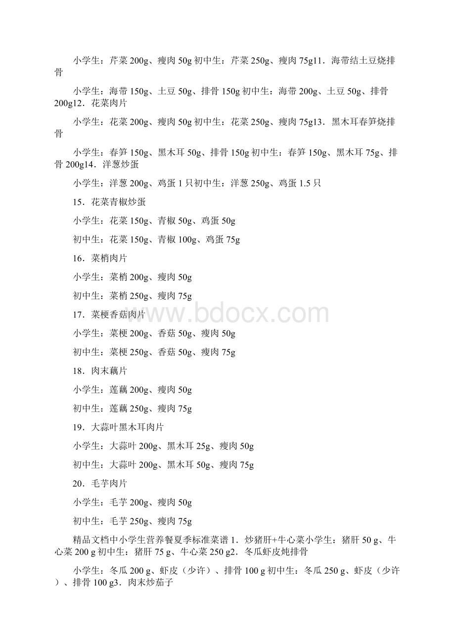 最新中小学生营养餐春季标准菜谱1.docx_第2页