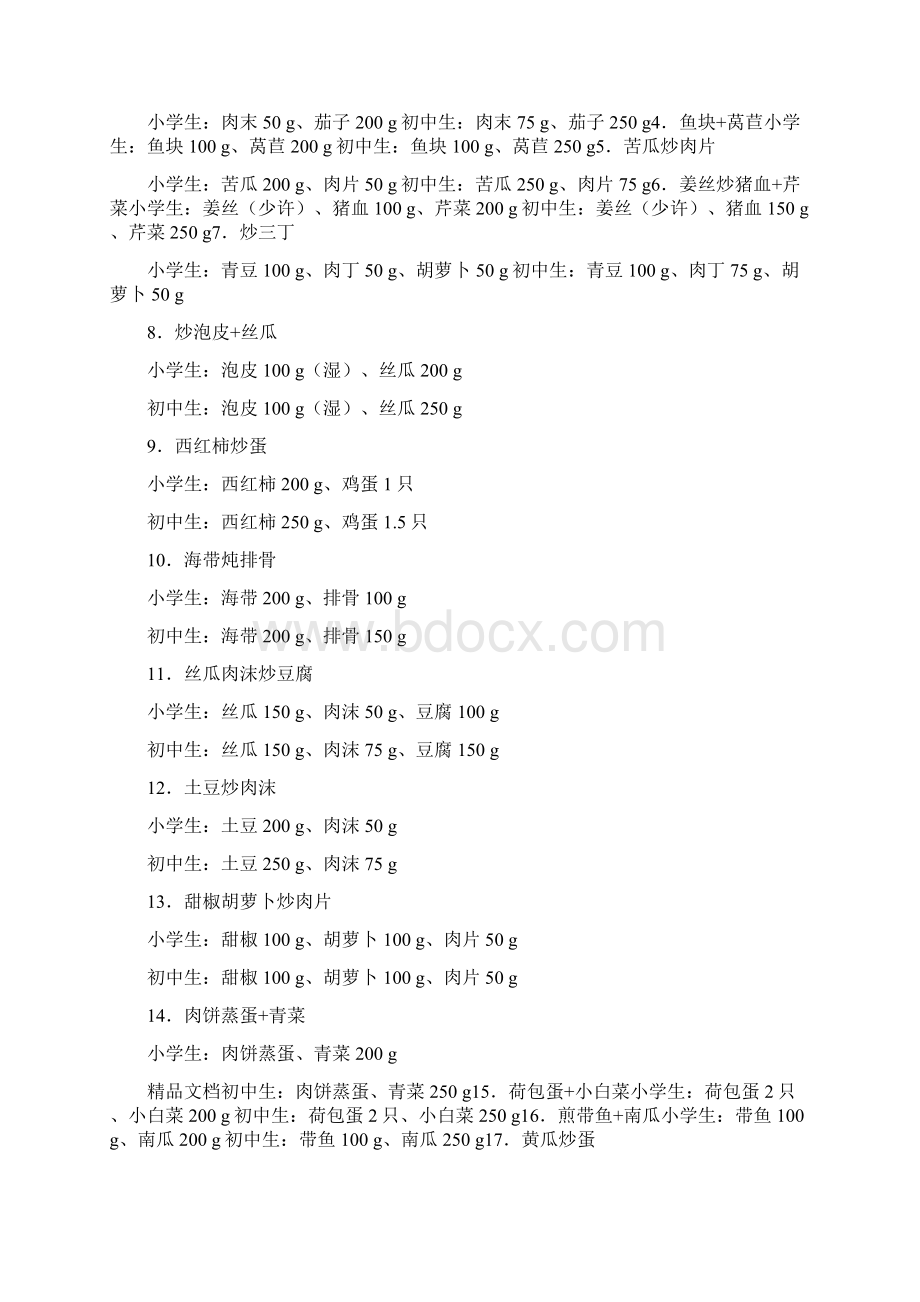 最新中小学生营养餐春季标准菜谱1.docx_第3页