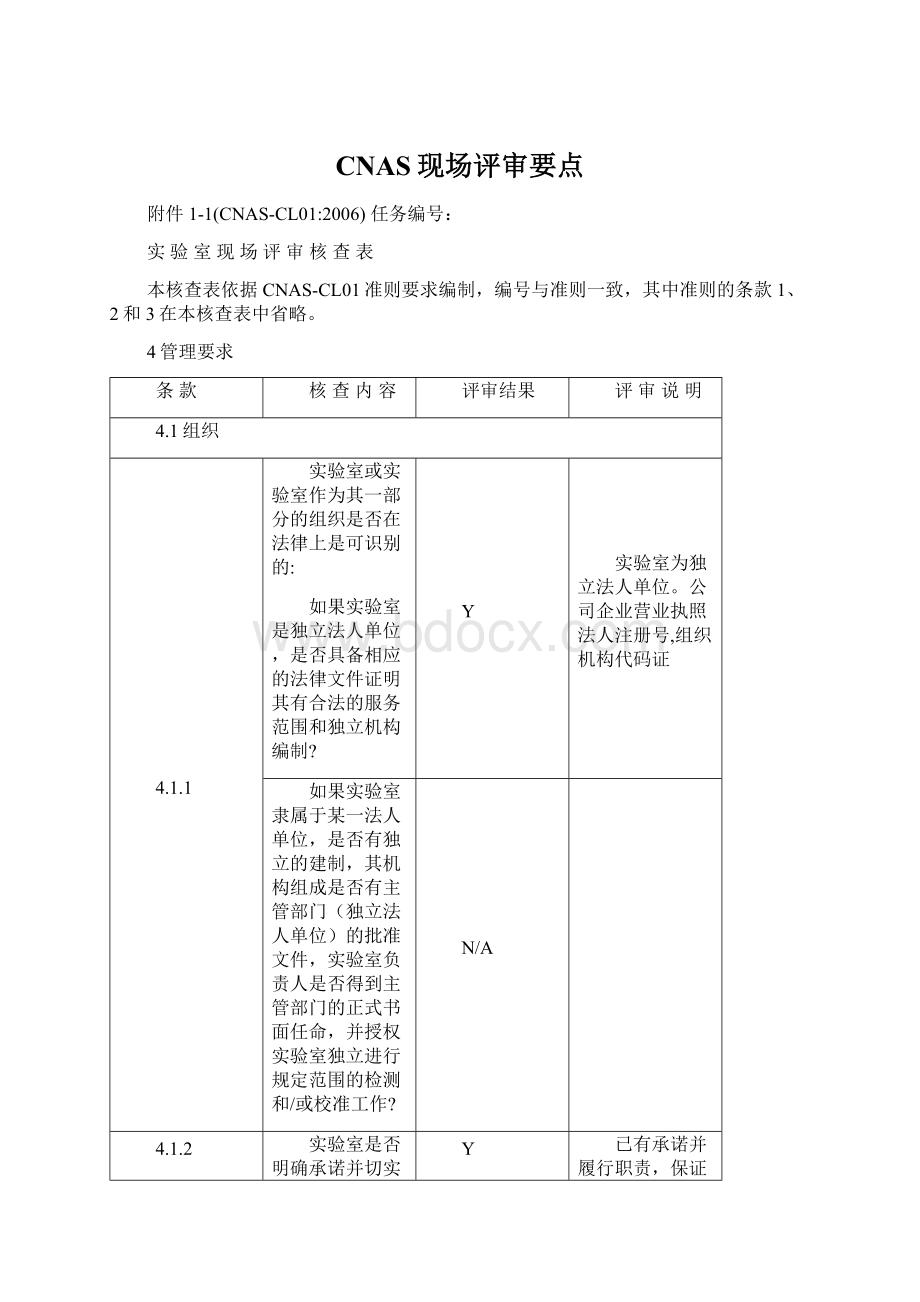 CNAS现场评审要点Word格式文档下载.docx_第1页