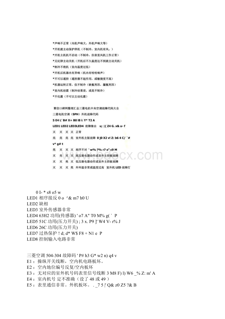 最新三菱电机中央空调故障代码Word文档下载推荐.docx_第3页