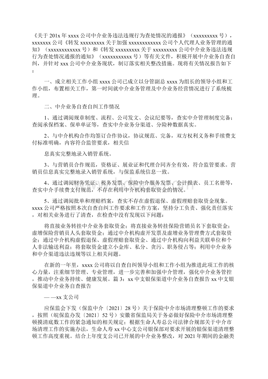 保险中介自查报告文档格式.docx_第2页