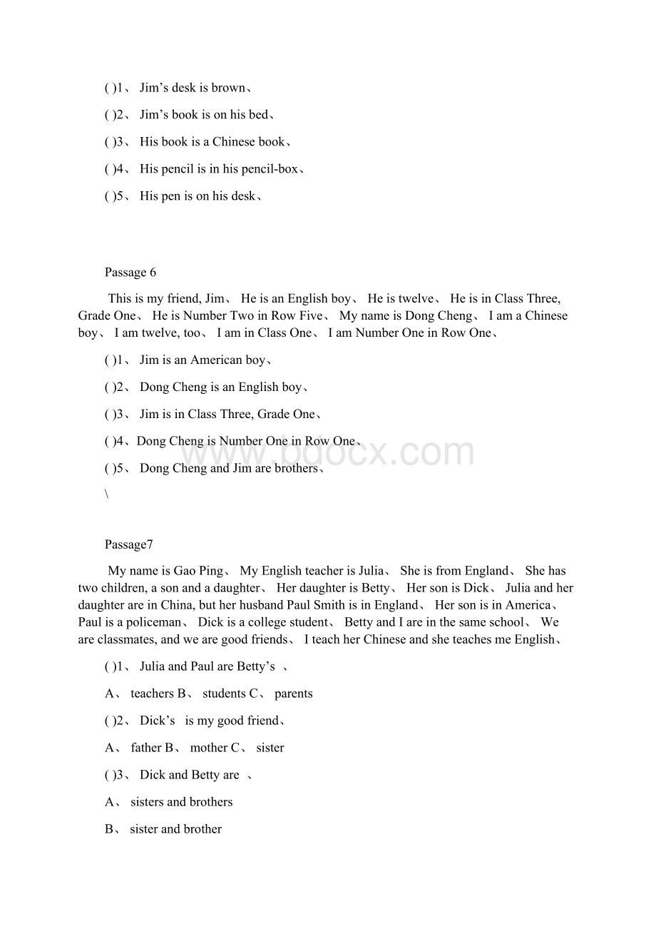 五年级英语阅读理解训练20篇.docx_第3页