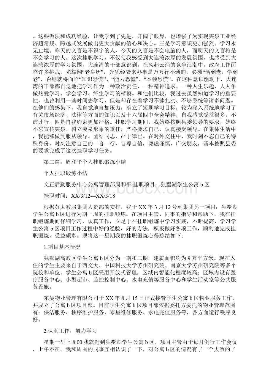 挂职锻炼个人体会小结与挂职锻炼个人工作总结44汇编.docx_第2页