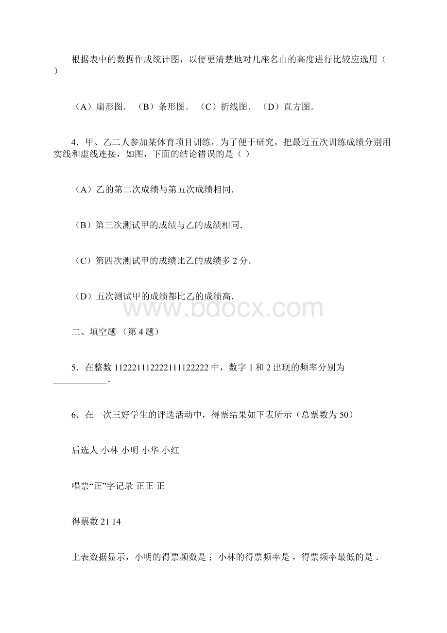 最新几种常见的统计图表检测试题.docx_第2页