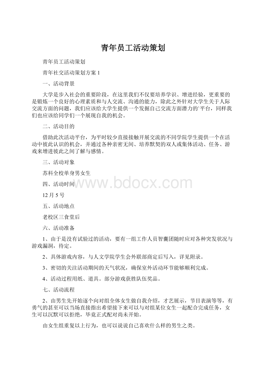 青年员工活动策划.docx