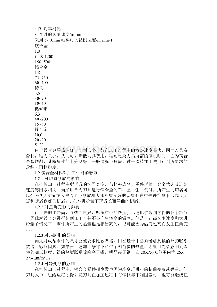 镁合金零件的机械加工与安全通用版Word格式.docx_第2页