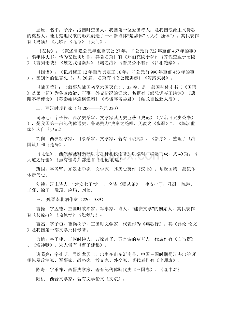 中国历代重要作家及其作品.docx_第2页