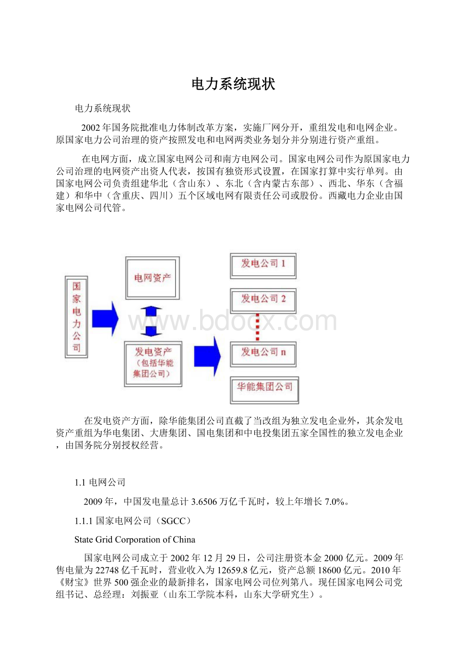 电力系统现状.docx