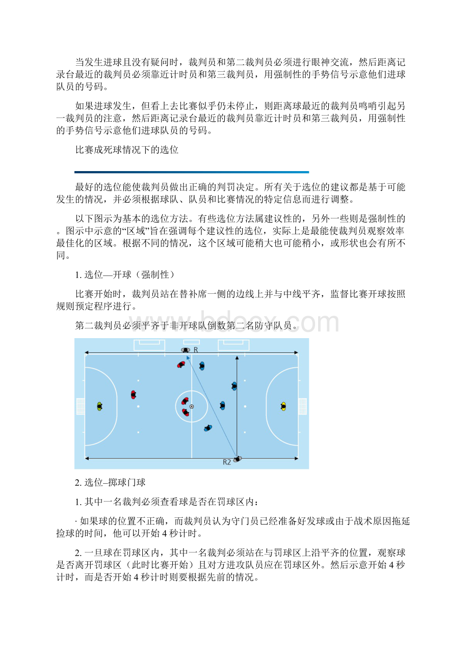 五人制足球裁判选位及手势全解析汇报.docx_第2页