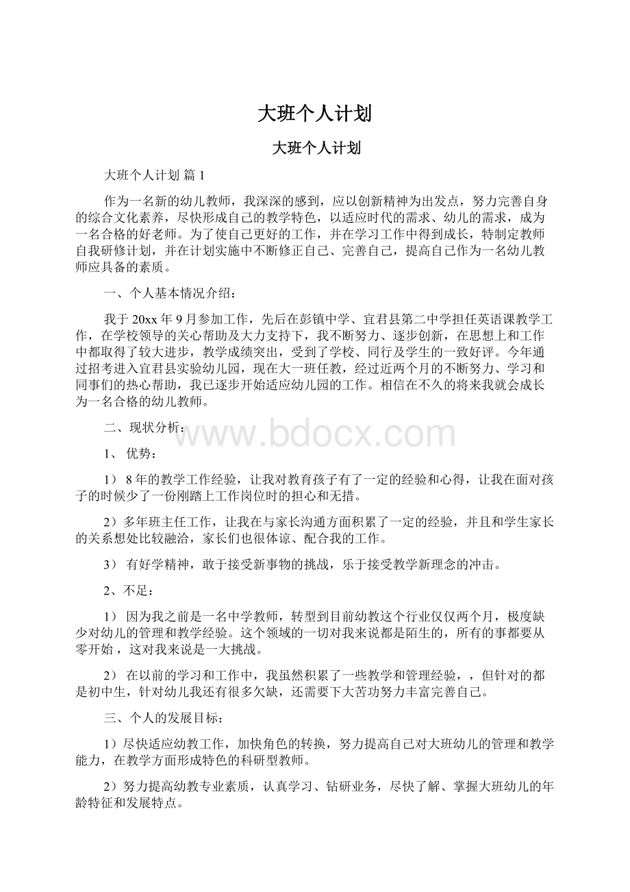 大班个人计划.docx_第1页