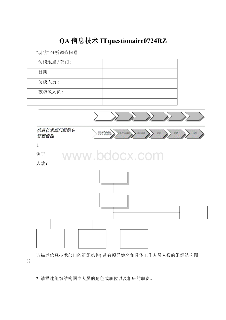 QA信息技术ITquestionaire0724RZWord文档下载推荐.docx