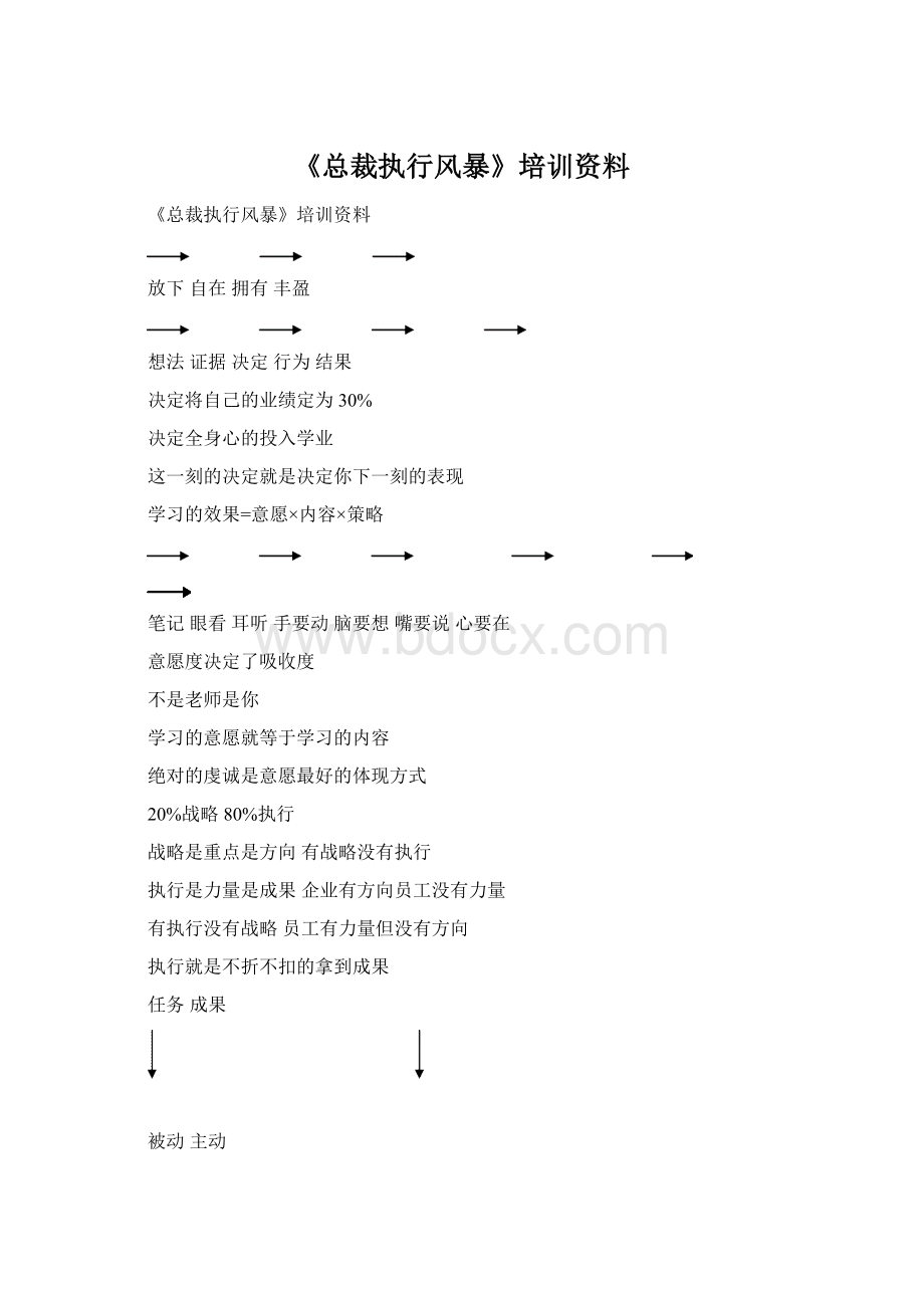 《总裁执行风暴》培训资料Word格式.docx