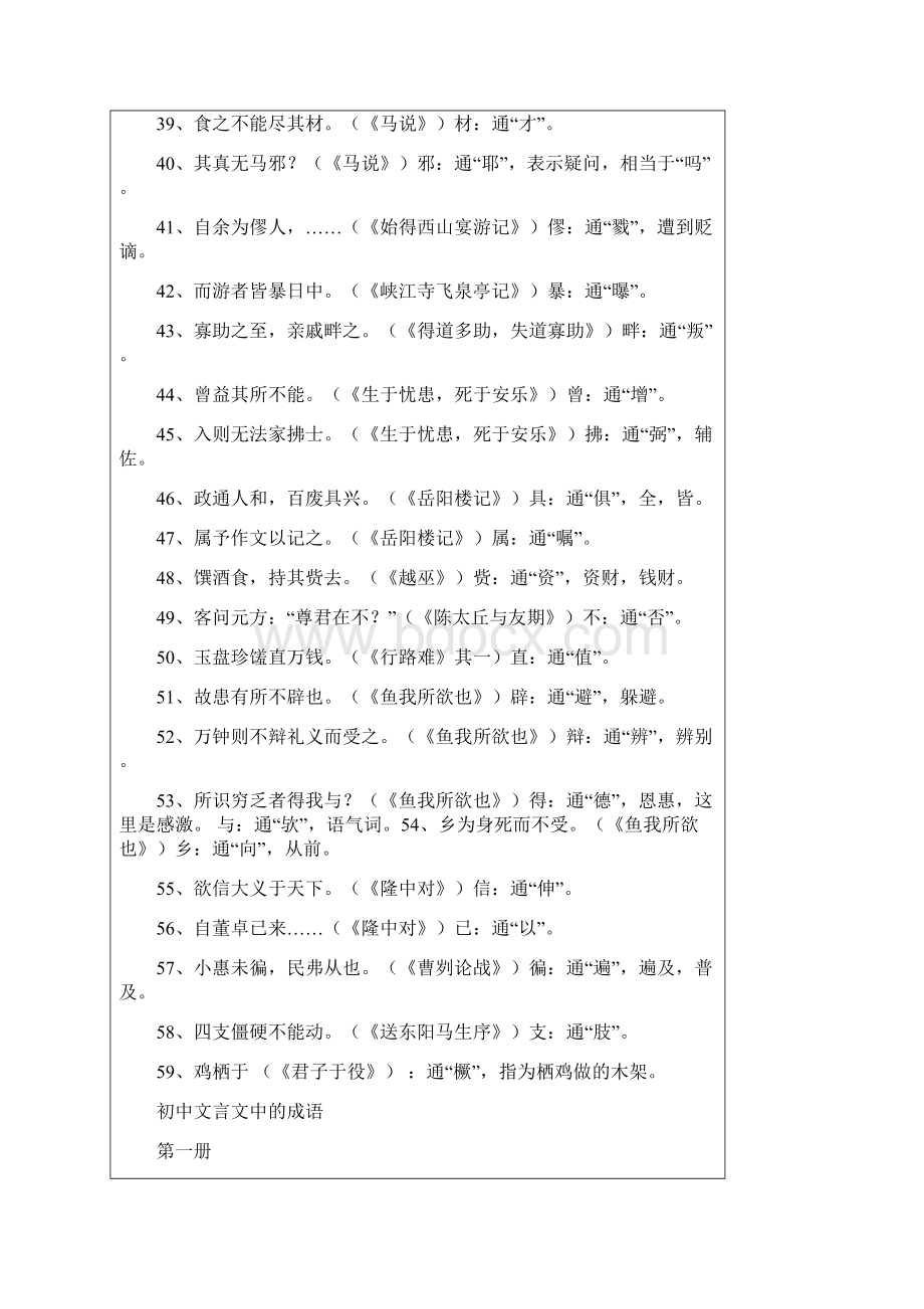 人教版初中语文16册文言文知识点归纳Word格式.docx_第3页