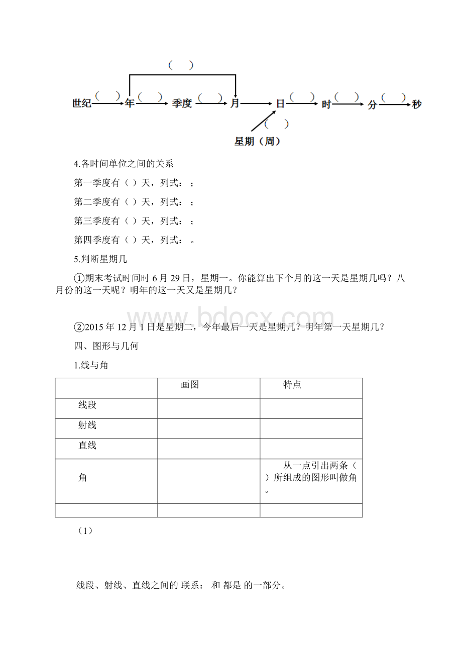 期末整理复习试题人教版数学三年级下册.docx_第3页