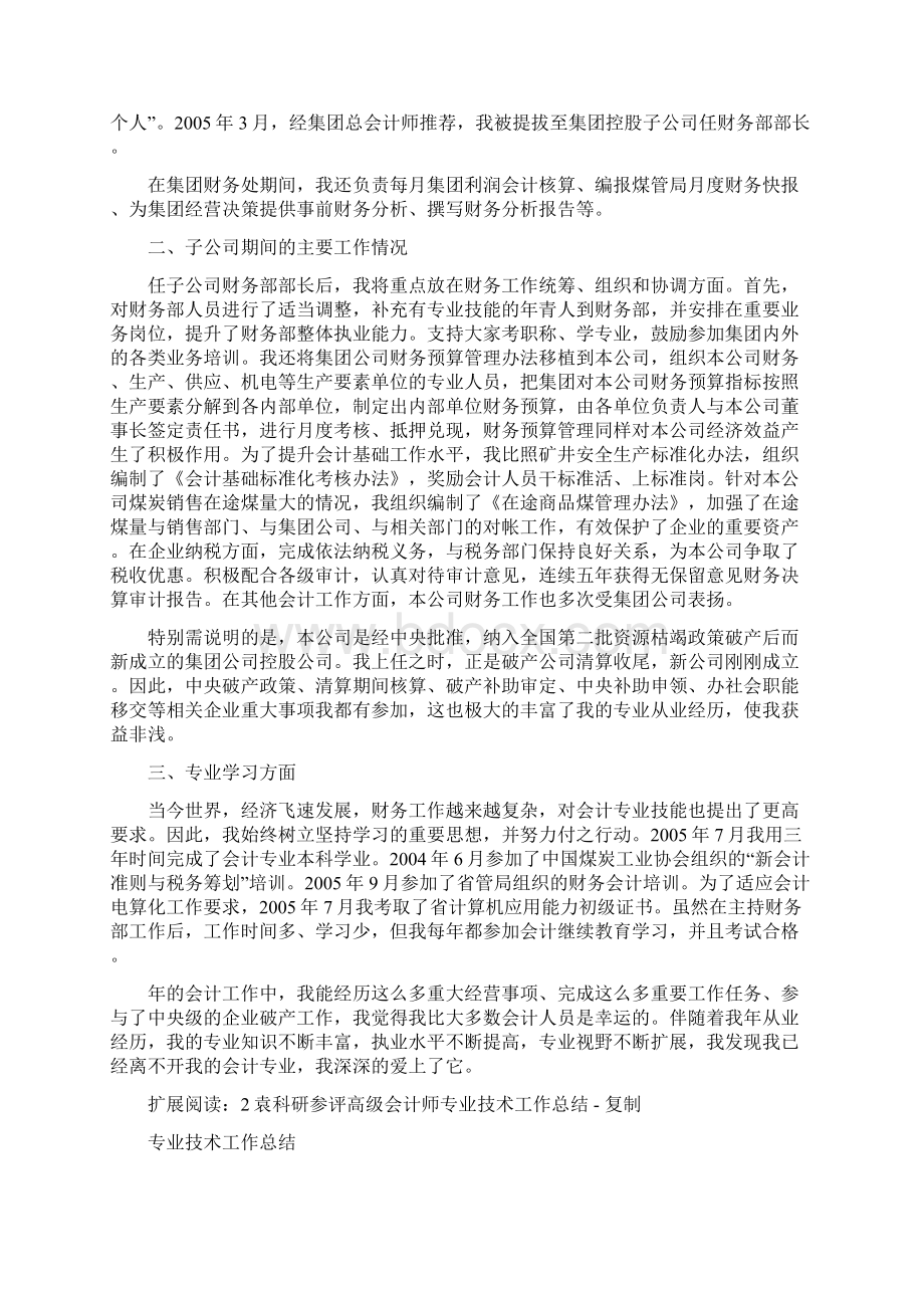 高级会计师专业技术工作总结.docx_第2页