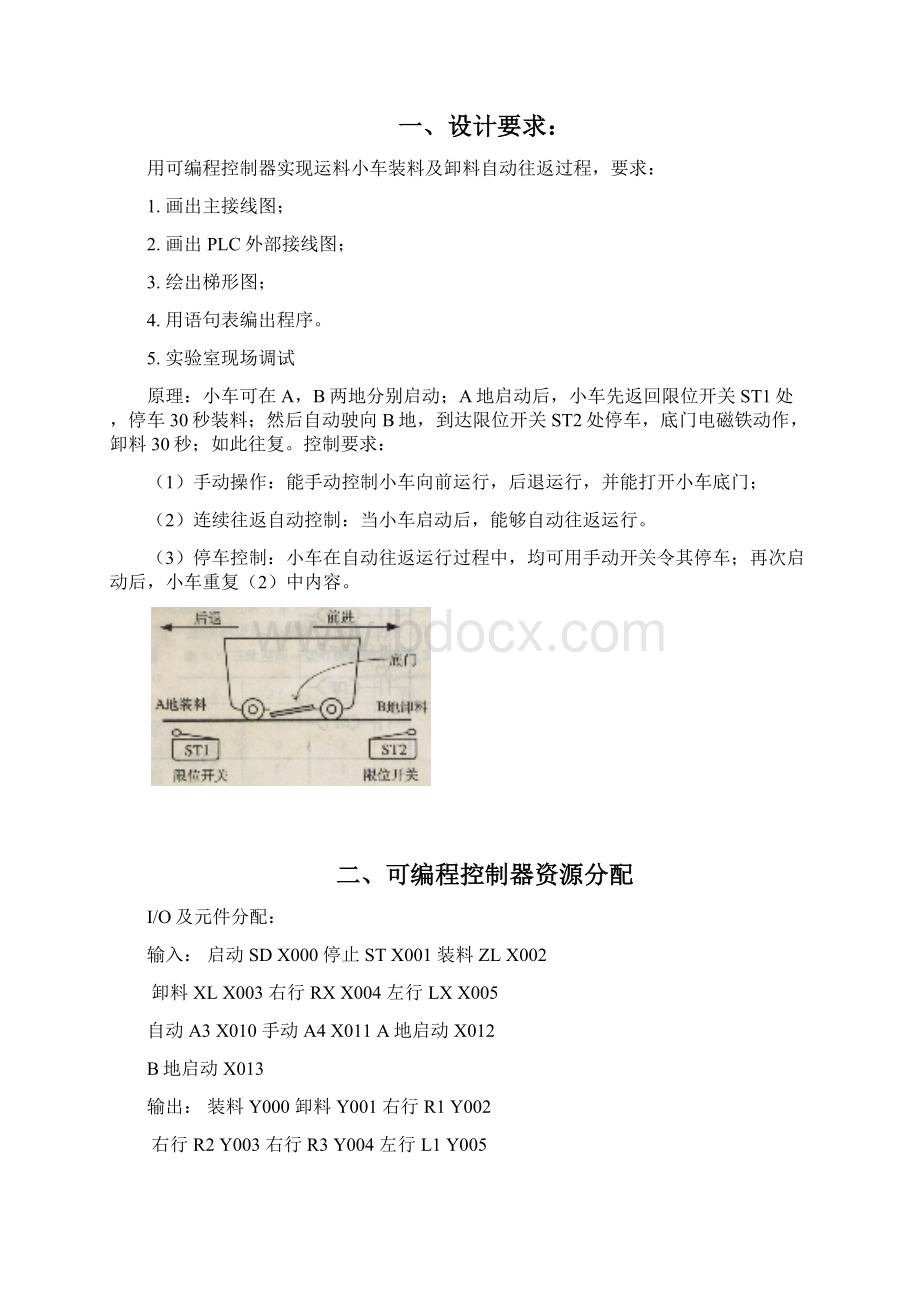 PLC运料小车课程设计.docx_第2页