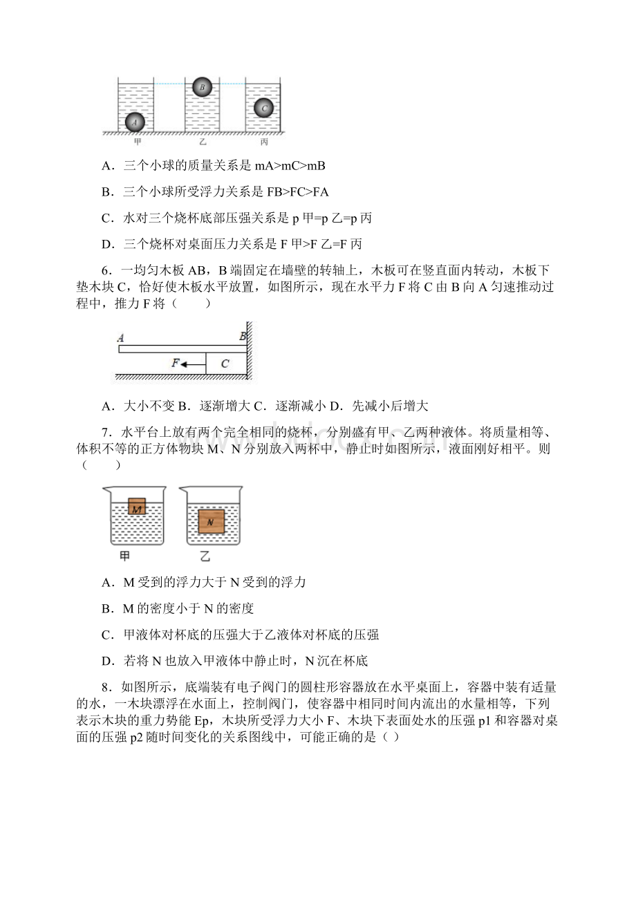 完整版人教八年级下册期末物理必考知识点题目经典套题文档格式.docx_第2页