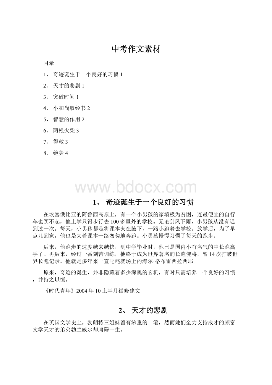 中考作文素材文档格式.docx_第1页