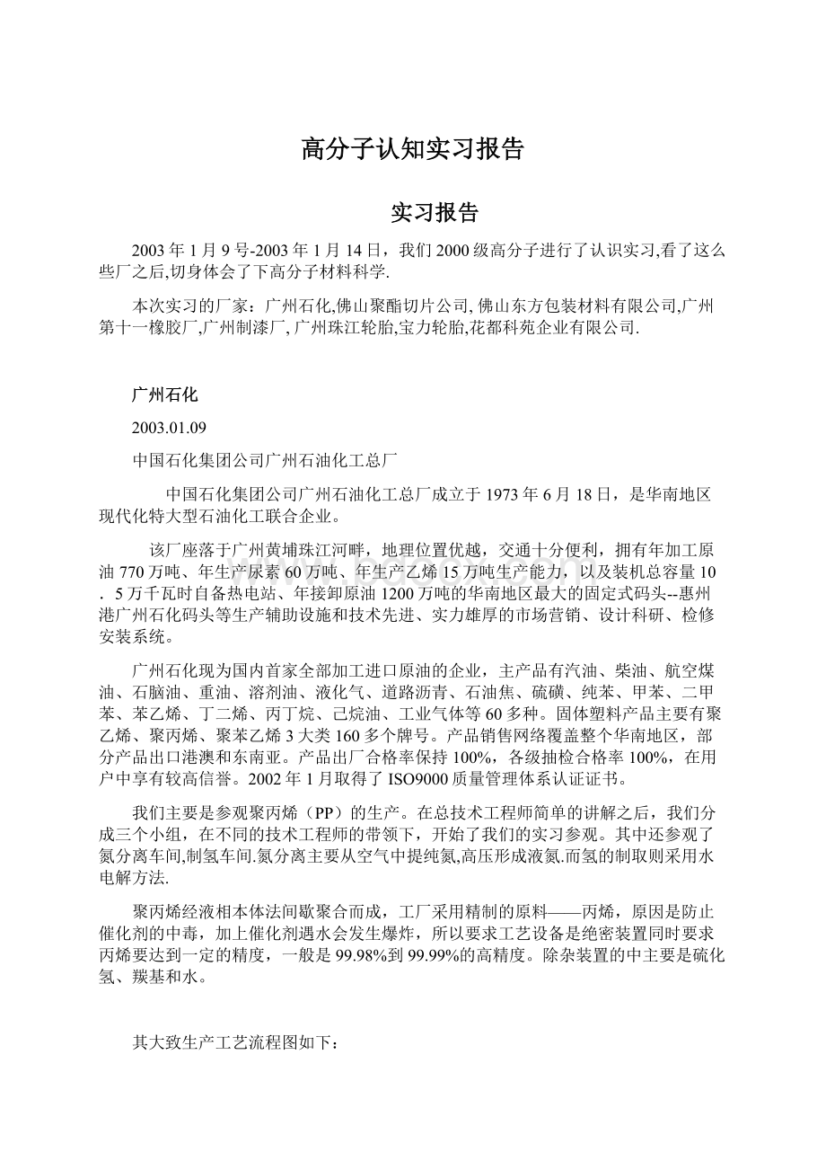 高分子认知实习报告.docx