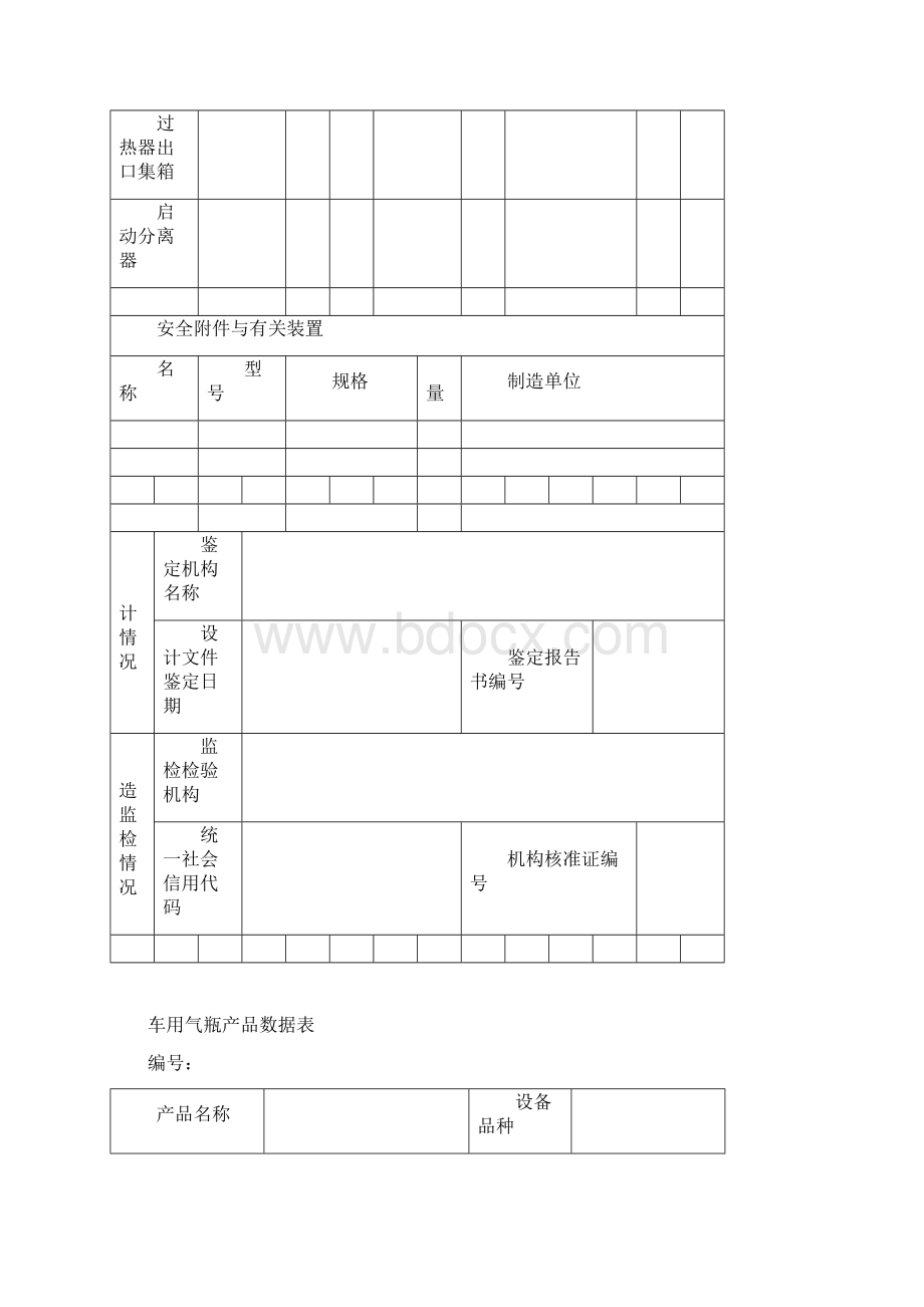 锅炉产品数据表Word文档下载推荐.docx_第2页