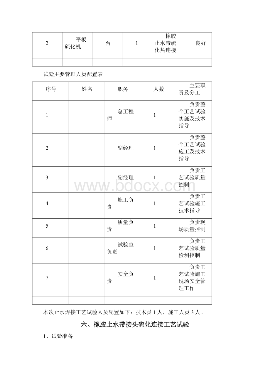 铜止水橡胶止水带连接工艺试验方案Word格式.docx_第2页