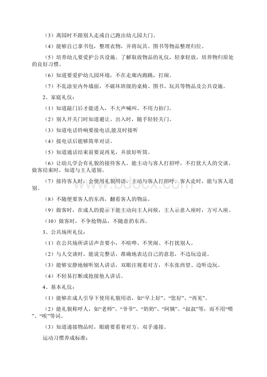 幼儿园幼儿习惯养成标准Word格式.docx_第3页