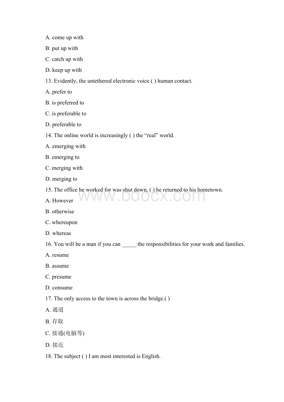 考试大学英语2第三次作业.docx_第3页