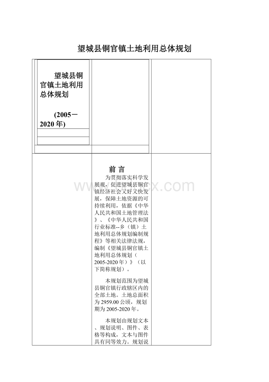 望城县铜官镇土地利用总体规划.docx_第1页