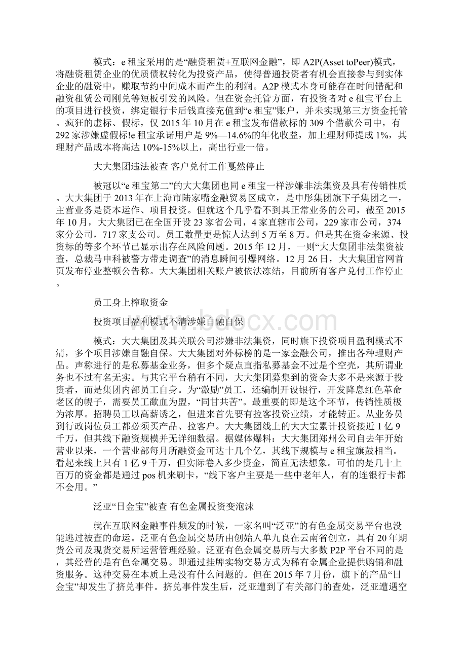 揭开庞氏骗局神秘面纱e租宝大大集团泛亚等相继倒下Word下载.docx_第2页