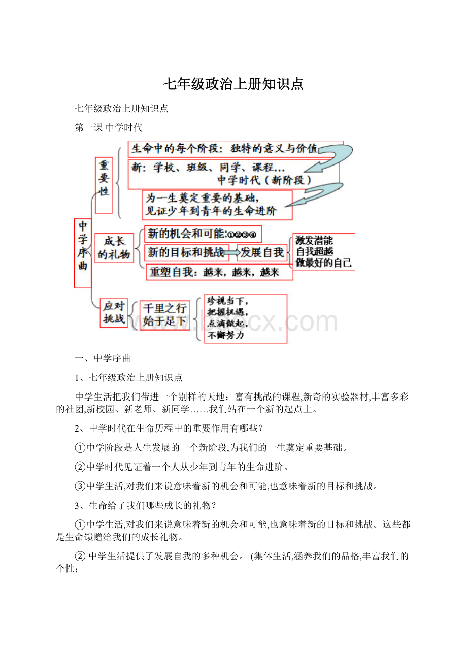 七年级政治上册知识点.docx