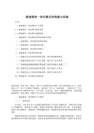 提速提效一体化模式的构建与实施Word格式文档下载.docx