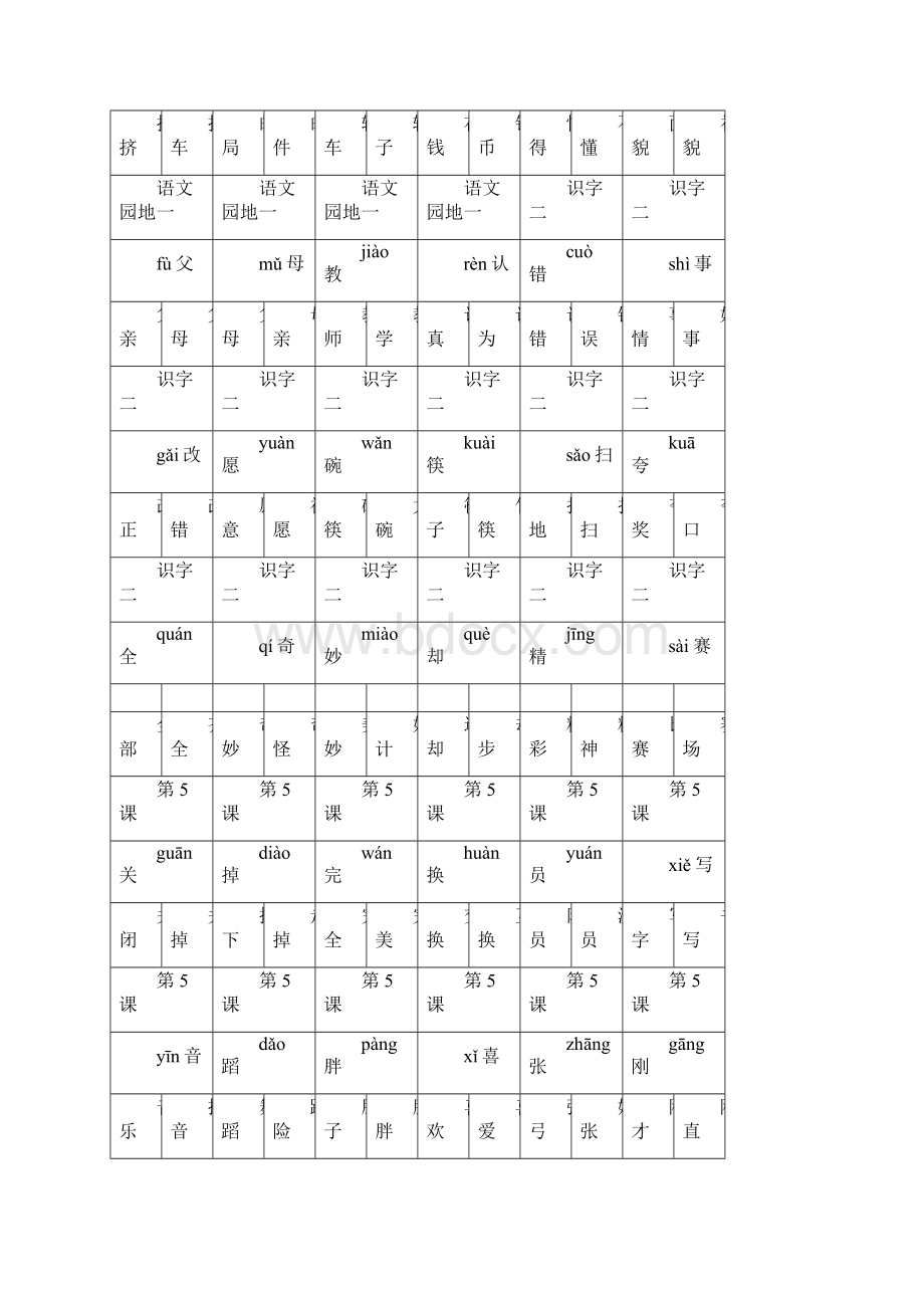 人教版一年级语文下册生字卡片Word文档下载推荐.docx_第3页