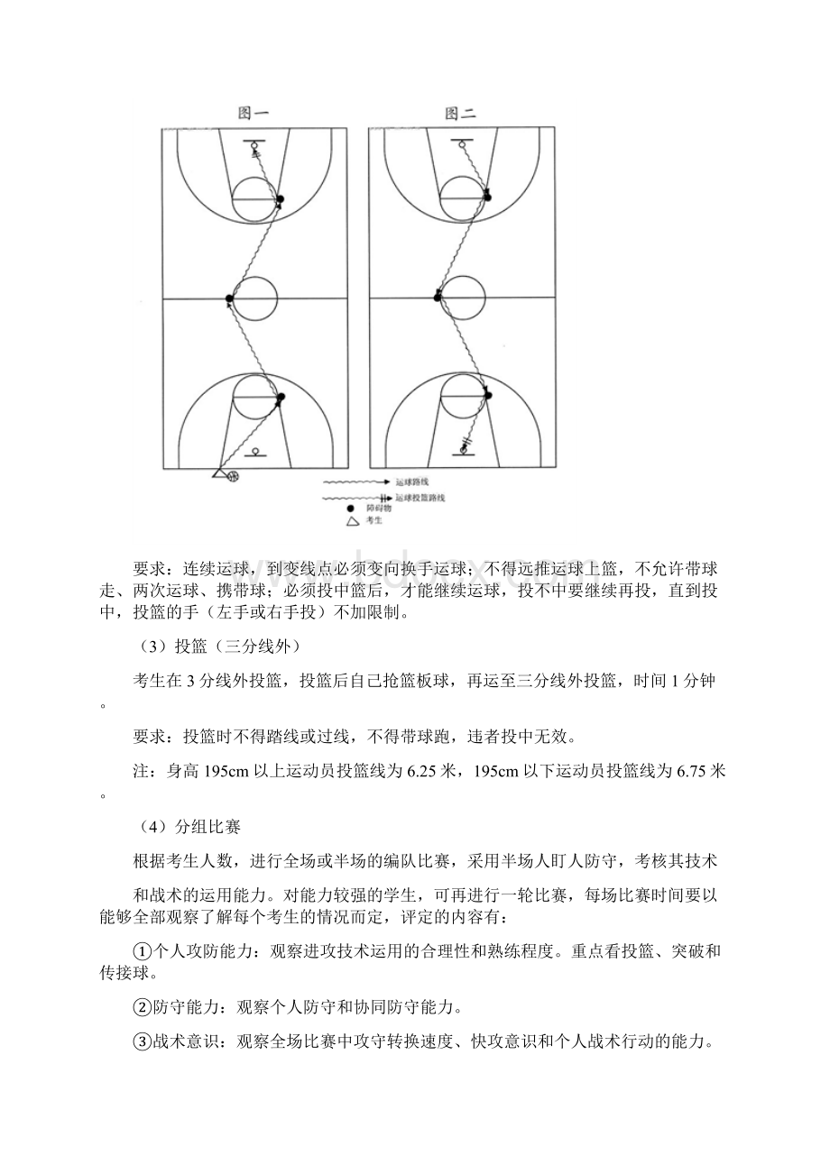 体育特长生资格考试考试内容方法及评分办法Word文件下载.docx_第3页