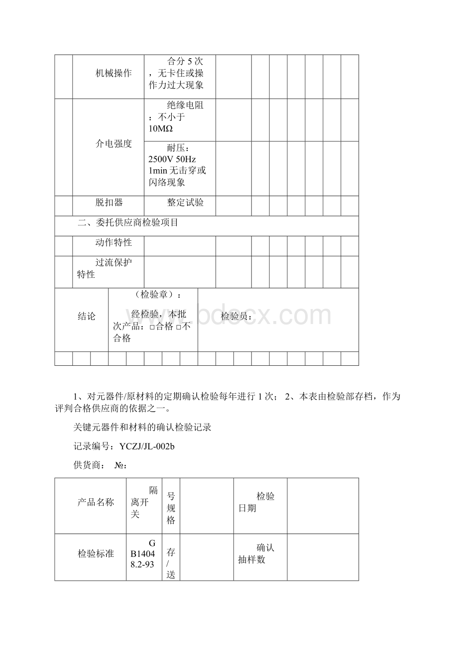 YCZJJL002关键件确认检验记录.docx_第2页