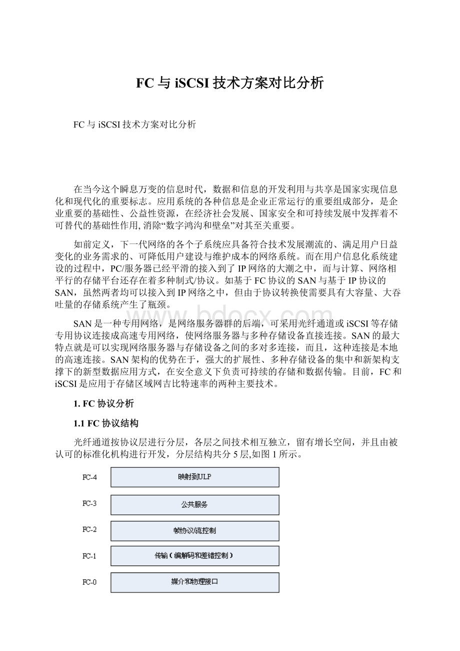 FC与iSCSI技术方案对比分析.docx