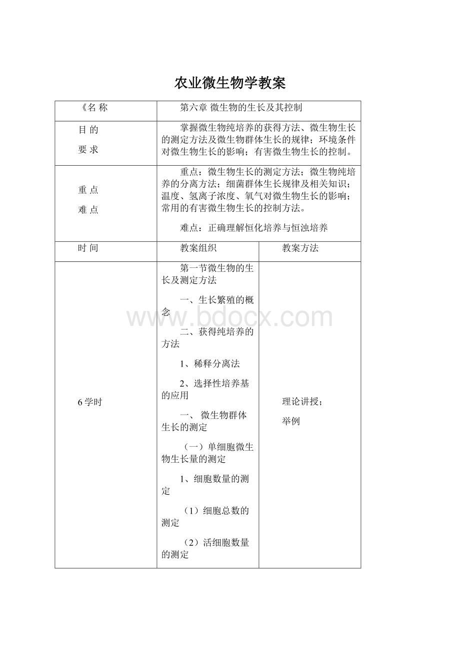 农业微生物学教案.docx