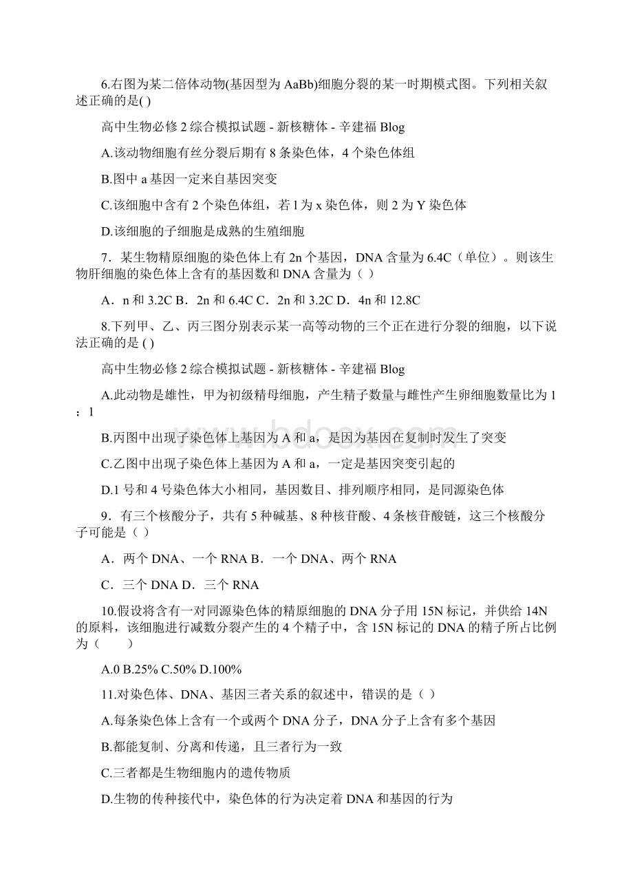 高中生物必修二Word格式文档下载.docx_第3页