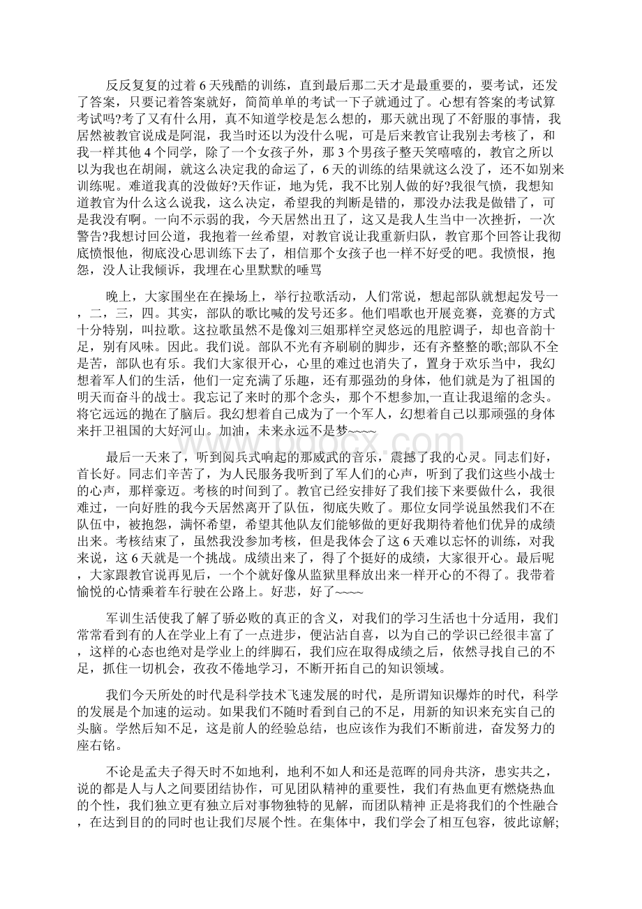 关于大学军训日记锦集10篇文档格式.docx_第2页