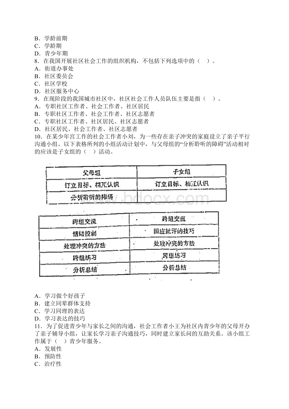 社会工作者社会工作实务低级考试真题.docx_第2页