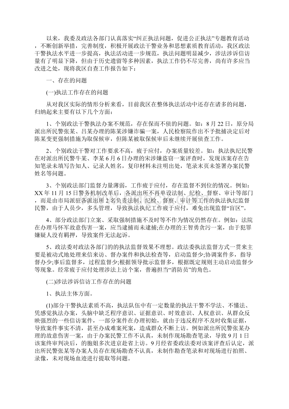 政法委执法检查和涉法涉诉信访工作自查情况报告文档格式.docx_第3页