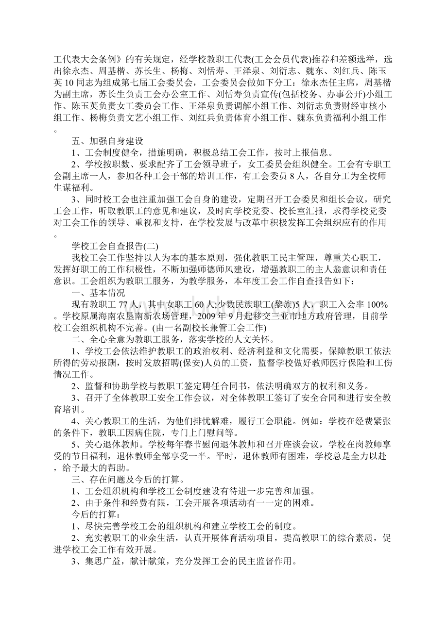 度精彩学校工会自查报告五篇.docx_第3页