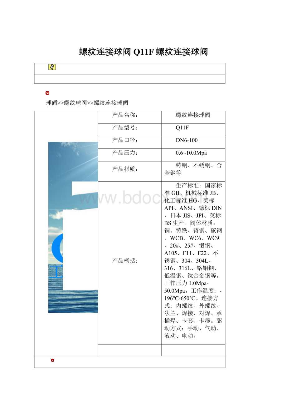 螺纹连接球阀Q11F螺纹连接球阀.docx_第1页