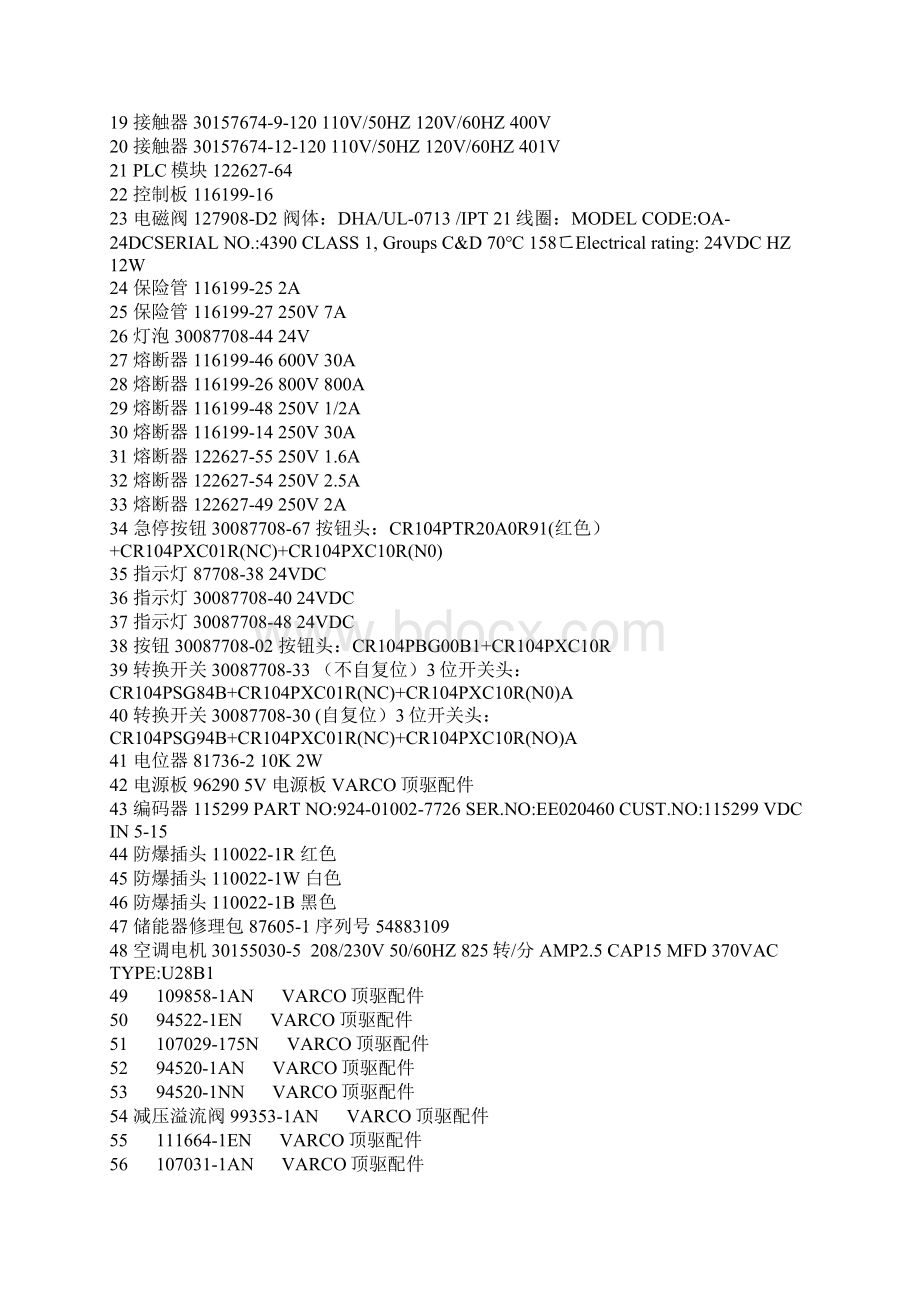 供应varco顶驱液压泵电机1097552文档格式.docx_第2页