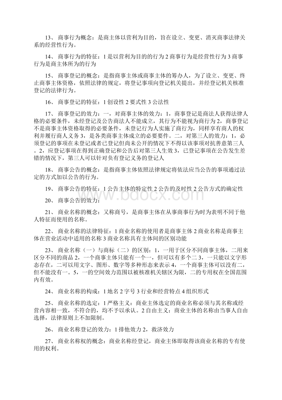 商法考试复习重点Word文档格式.docx_第2页