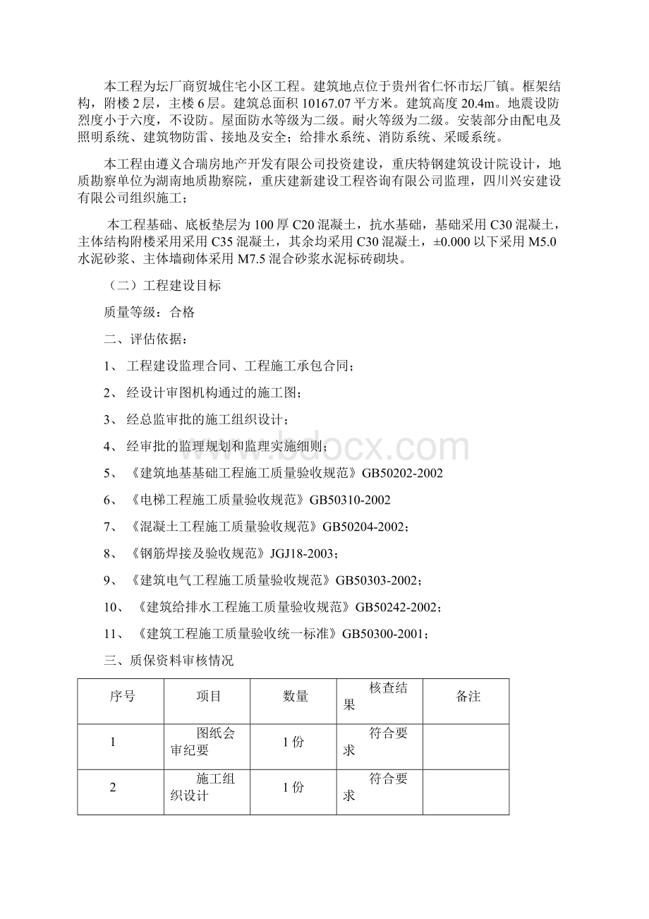 监理质量评估报告.docx_第2页