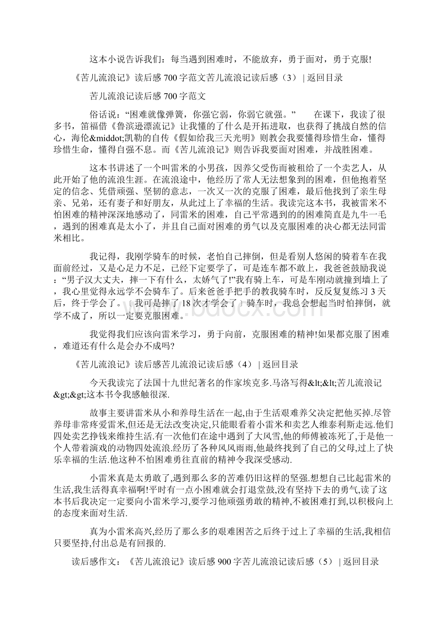 苦儿流浪记读后感共10篇.docx_第2页