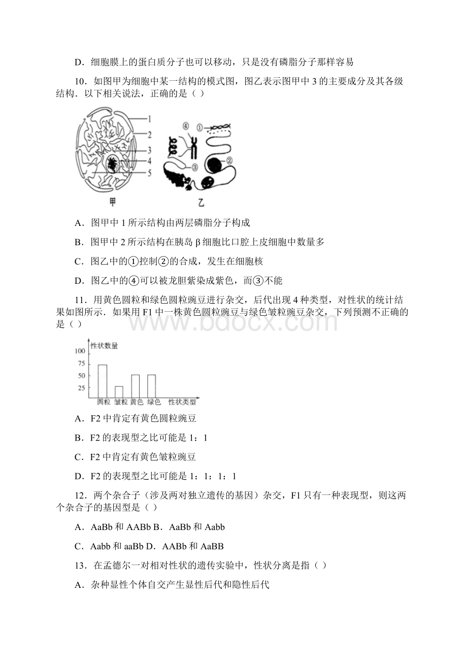 湖北省保康县第一中学学年高一生物下学期第一次月考试题Word格式文档下载.docx_第3页